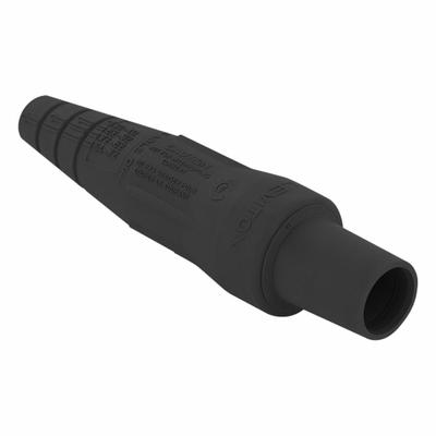 LEVITON Single Pole Connector Body: Female, 400 A Rating, Black Housing - Replacement Bodies for Single-Pole Plugs & Connectors