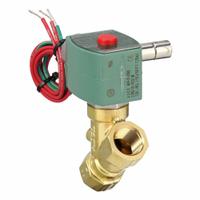 REDHAT Solenoid Valve: 2-Way, Normally Closed, 1/2 in Pipe Size, 120V AC, Compact, Brass Body (MPN 8030G016). Key specifications — Pipe Size: 1/2 in; Voltage: 120V AC; Brand: REDHAT; Coil Enclosure: Watertight.
