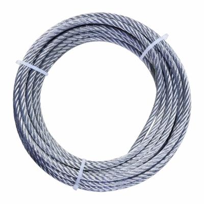 APPROVED VENDOR Wire Rope: Galvanized Steel, 7 x 19, 1,960 lb Working Load Limit - Galvanized-Steel Wire Rope