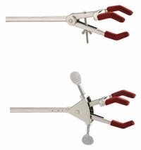 CHEMGLASS Table Clamp: Clamp, Zinc Alloy, 5 in Overall Lg, 3 Prongs, 5 in Overall Ht, 5 in Base Lg (MPN CG-9205-05). Key specifications — attr1025734: CHEMGLASS; attr1025737: Zinc Alloy; attr1025736: Nickel Plated; attr1025747: Clamp.