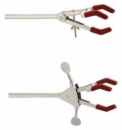 CHEMGLASS Table Clamp: Clamp, Zinc Alloy, 5 in Overall Lg, 3 Prongs, 5 in Overall Ht, 5 in Base Lg (MPN CG-9205-05). Key specifications — attr1025734: CHEMGLASS; attr1025737: Zinc Alloy; attr1025736: Nickel Plated; attr1025747: Clamp.