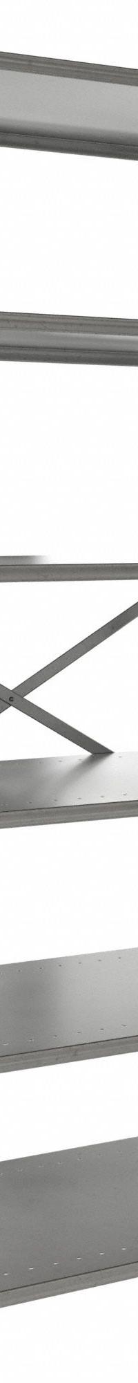 HALLOWELL Metal Shelving: Standalone, Medium-Duty, 48 in x 24 in, 84 in Overall Ht, 6 Shelves (MPN F4711-24HG). Key specifications — Frame Material: Steel; Shelving Material: Steel; Assembled: Unassembled; Color: Gray; Brand: HALLOWELL.