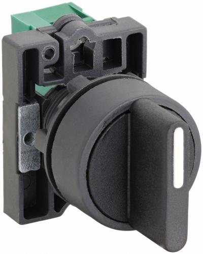 Dayton Selector Switch: 22 mm Panel Mounting Size, 2 Positions, Short Lever, 1NO - Selector Switches