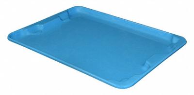 TOTELINE Lid: 27 1/2 in x 20 in, Blue, Fiberglass - Lids for Extreme-Temperature Stacking & Nesting Totes