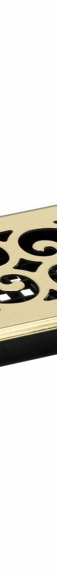 Floor Register: Floor, 11 1/2 in H, 5 1/2 in W, Decorative, Bright, Brass, Steel Grille, One-Way (MPN SPH410). Key specifications — Adjustable Blades: No; Brand: DECOR GRATES; Airflow Directions: One-Way; Grille Color: Brass.