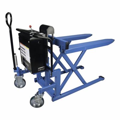 BISHAMON Skid Lift: 2,200 lb, Electric, Std Fork, 43 in L x 27 in W Forks - Powered-Lift & Manual-Push High-Lift Pallet Jacks