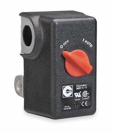 CONDOR USA, INC Pressure Switch: Std, 50 psi – 200 psi, (4) 1/4" NPT - General Purpose Air Compressor Switches