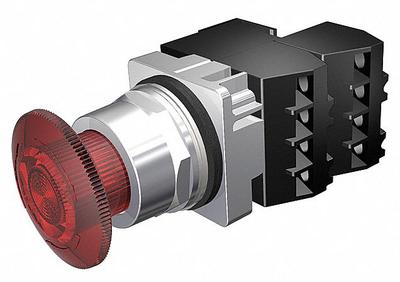 Siemens Mushroom Head Push Button: Illuminated, Mushroom Head Profile, Non-Metallic - Illuminated Mushroom-Head Push Buttons