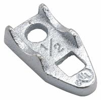 Back Spacer: 2 1/2 in Trade Size, Iron, RMC (MPN 1347). Key specifications — Manufacturer Part Number: 1347; Compatible Conduit Trade Size: 2-1/2 in; Compatible Conduit Type: RMC; Compatible Nominal Conduit/Pipe Size: 2-1/2 in; Description/Special Features: Create the Space Between the Conduit and Mounting Space; Elongated Bolt Holes; Wet Location; Finish: Electroplated.
