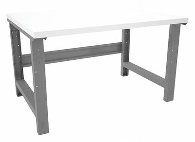 TENNSCO Workbench: Adj Ht, Laminate, 48 in x 36 in, 1,000 lb Overall Load Capacity - Open-Base Workstations