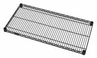 QUANTUM Wire Shelf: 42 in x 30 in, 1 Shelves, Quick-Adjust, 800 lb Load Capacity, Dry/Wet, Black (MPN 3042BK). Key specifications — Recommended Environment: Wet; Material: Steel; Brand: QUANTUM; Color: Black; Finish: Epoxy Coated.