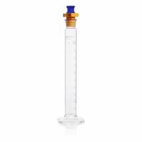 KIMBLE Graduated Cylinder: 50 mL, B, To Contain (TC), 1 mL Graduation Increments - mL, 3 mL – 50 mL (MPN 20039P-50). Key specifications — ASTM Specification: E1272; Brand: KIMBLE; USP Specification: Type II; Closure Included: No; Includes: Polyethylene Stopper.