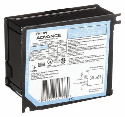 ADVANCE Ballast: Metal Halide, 39 W Bulb Watt - Max, ANSI Code C130/M130, Pulse - Electronic HID Ballasts