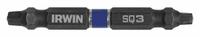 IRWIN Double Ended Driver Bit: Imperial/Metric, Power, S3 – Square Bit Size and Type Side 1, 2 PK (MPN IWAF32DESQ32). Key specifications — attr1132179: Hex; attr1110551: IRWIN; attr1132174: Steel.