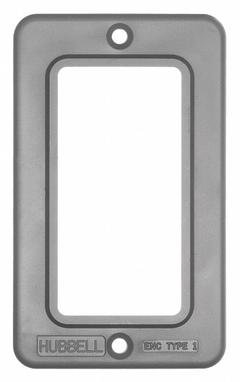 HUBBELL WIRING DEVICE-KELLEMS Outlet Box Plate: Portable Outlet Box Cover, GFCI Receptacles, 1 Gangs (MPN HBL3060). Key specifications — Color: Gray; Brand: HUBBELL WIRING DEVICE-KELLEMS.