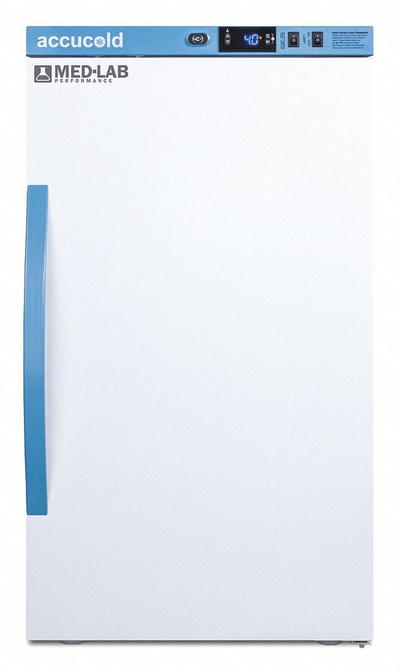 ACCUCOLD Lab Refrigerator: 3 cu ft, Undercounter, 2°C to 10°C, 19 in Overall Dp - General Purpose Lab Refrigerators