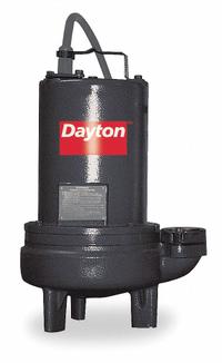 DAYTON Sewage Ejector Pump: Single Phase, 2 hp, 240V AC, 200 gpm Flow Rate @ 10' of Head, 2 in NPT (MPN 3BB91). Key specifications — Impeller Material: Cast Iron; Rated Voltage: 240V AC; Brand: DAYTON; Switch: Piggyback Tether Float.