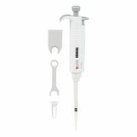 DLAB Single-Channel Pipettor: 1 Channels, 100 ul Capacity - Max, 1 ul Volume Increments (MPN 61TA54). Key specifications — Color: Light Gray; Brand: DLAB; Pipetter Type: Manual Adjustable Volume; Product Type: Single-Channel Pipettor.