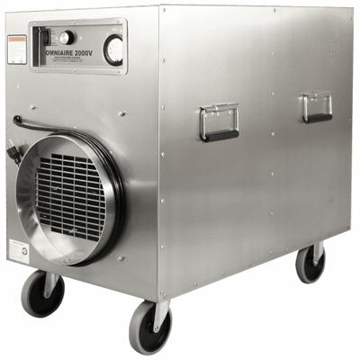 OMNITEC Air Scrubber: Aluminum, Negative Air Pressure/Particulate Filtration - Lightweight Aluminum Negative Air Machines