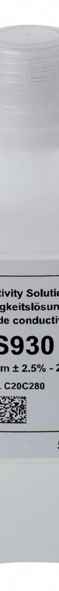 HACH Conductivity Standard Solution: 500 mL Volume, Liquid, 0.001 M (KCl)/146.9 µS/cm, Bottle, 1 (MPN C20C280). Key specifications — Brand: HACH; Chemical Family Type: Solution; Concentration: 0.001 M (KCl); 146.9 µS/cm; Container Type: Bottle; Form: Liquid; Manufacturer Part Number: C20C280; Product Type: Conductivity Standard Solution.