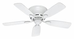 HUNTER Ceiling Fan: 42 in Blade Dia, 3 Speeds, Low Profile IV (MPN 51059). Key specifications — Material: Galvanized; Series: Low Profile IV; Light Kit: No; Number of Speeds: 3; Brand: HUNTER.