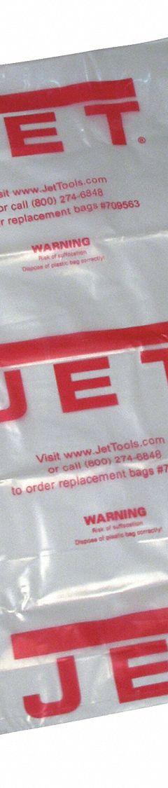 JET Wood Dust Collector Lower Bag: For Use With 708642CK/708642MK (MPN 709565). Key specifications — attr952403: JET; attr979811: 709565; attr979805: 708642CK.