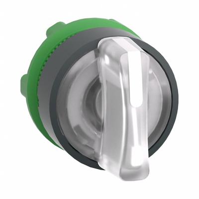 SCHNEIDER Short-Handled Selector Switch: 22 mm Panel Mount Size, 3 Positions - Illuminated Selector-Switch Operators