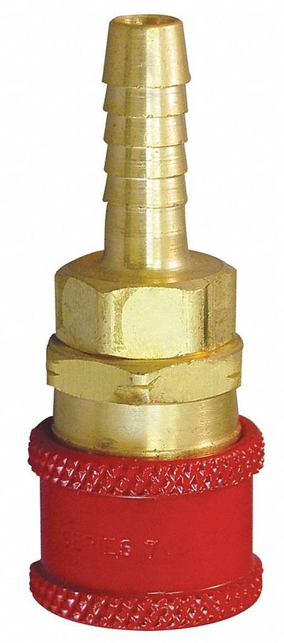 HANSEN Quick Coupler Body: Hose Barb - Acetylene Hose Quick-Disconnect Coupling Sockets