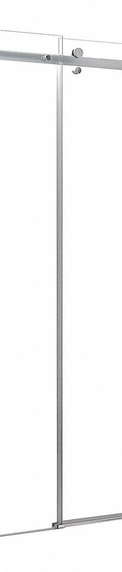 FOREMOST Shower Door: 56 in Min. Door Wd, 60 in Max. Door Wd, 76 in Overall Ht, Clear Tempered Glass (MPN MRRL6076-CL-SV). Key specifications — Brand: FOREMOST.