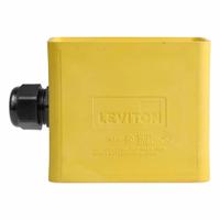 LEVITON Portable Outlet Box: Portable Outlet Box, 1 Gangs, 3R, Yellow, 3 3/8 in Overall Ht (MPN 3059-1Y). Key specifications — Color: Yellow; Brand: LEVITON.