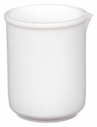 APPROVED VENDOR Beaker: Low Form, PTFE, 50 mL, 43 mm Outside Dia, 60 mm Overall Ht, Non-Sterile (MPN 312044). Key specifications — Graduation Style: None; Body Color: White; Brand: APPROVED VENDOR; Product Type: Beaker; Includes Graduations: No; Beaker Type: Low Form.