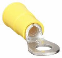 3M Ring Terminal: Yellow, Vinyl Insulation, #10 Stud Size, 12 AWG to 10 AWG Wire Sizes, 1,000 V (MPN MVU10-10RK). Key specifications — attr1308027: 3M.