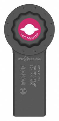 BOSCH Oscillating Scraper Blade: 5 1/4 in Blade Wd, 4 in Blade Lg, Straight, Bi-Metal, 1 Pieces (MPN OSM114K). Key specifications — attr1097478: Bi-Metal; attr1097483: Straight; attr1097499: BOSCH.