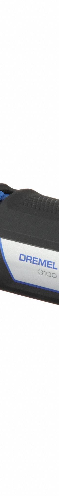 DREMEL Rotary Tool Kit: 1.2 A Current, Variable Speed, 1/8 in Collet Size, 35,000 RPM Max. Speed (MPN 3100-1/15). Key specifications — attr1255004: DREMEL; attr1255007: Variable Speed.