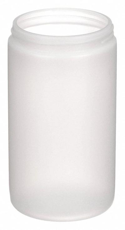 QORPAK Jar: HDPE, 32 fl oz, 94 mm Body Dia, 89-400 mm Screw Closure Size, 164 mm Ht - HDPE Lab Jars