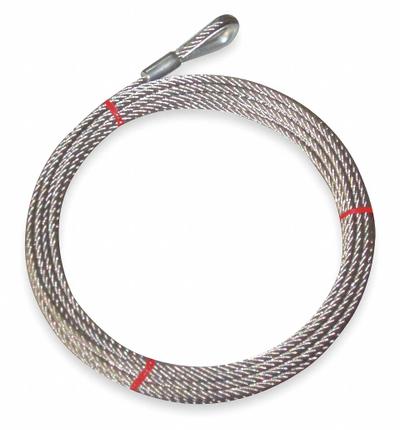 APPROVED VENDOR Wire Rope: Vinyl, Galvanized Steel, 7 x 19, 1,400 lb Working Load Limit - UV-Resistant Vinyl-Coated Wire Rope