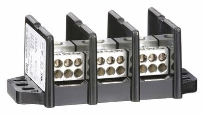 SQUARE D Power Distribution Block: Open, Lug, Lug - Open Blocks with Lugs