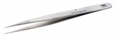 AVEN Tweezers: Titanium, Point, Relieved Tip - Solder-Resistant Titanium Tweezers