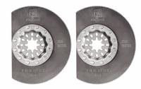 FEIN Oscillating Tool Blade: 3 3/8 in Blade Wd, 3 3/8 in Overall Lg, Long Cutting, 2 PK (MPN 63502106220). Key specifications — attr1097568: Long Cutting; attr1097557: FEIN; attr1097582: Plastic.