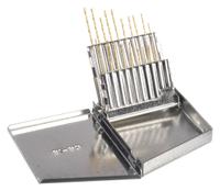 CHICAGO-LATROBE Jobber Length Drill Bit Set: 20 Pc, #80 to #61, 118° Point, TiN-Coated HSS (MPN 69897). Key specifications — attr1236168: Metal Index.