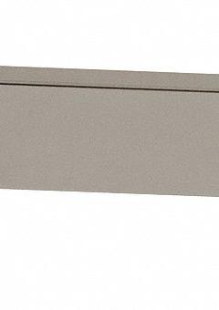 ECONOCO Rectangular Tubing Bracket: Single, 1 in Slot Spacing, 1/2 in Slot Lg, Chrome, 16 ga Gauge (MPN SLT/12). Key specifications — Product Type: Rectangular Tubing Bracket; Color: Silver; For Display Type: Single Slotted Standards; Material: Steel; Duty Rating: Heavy Duty; Brand: ECONOCO; Finish: Chrome; Mounting Type: Hanging.