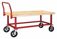 DURHAM MFG Platform Truck: 1,800 lb, 48 in L x 24 in W x 34 13/16 in H Deck, 8 in Caster Dia (MPN WHPTA-WD-2448-8MR-17T). Key specifications — Side Panel Type: No Side Panels; Caster/Wheel Configuration: (2) Rigid; Brand: DURHAM MFG.