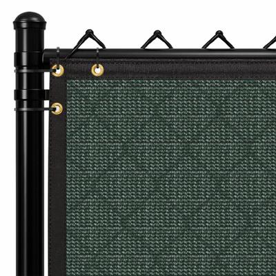 KEYSTONE FABRICS Privacy Screen: Green, High-Density Polyethylene, 5.66 ft Overall Ht - Privacy & Shade Screens