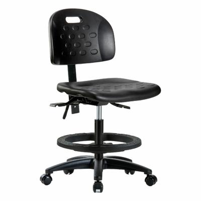 APPROVED VENDOR Ergonomic Chair: Polyurethane, Armless, Ht Range 19 3/4 in to 27 1/2 in - Polyurethane Lab Chairs