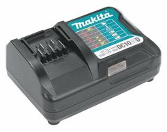 MAKITA Battery Charger: Single-Port Charging, For 12V DC, 1.5 Ah Charged in 1-Hour, 120V AC, Maktrak (MPN DC10WD). Key specifications — attr1255775: Standard; attr1255810: 12V DC; attr1255811: (1) 12V; attr1255812: 120V AC.