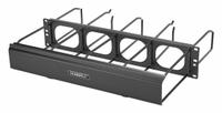 HUBBELL PREMISE WIRING Dual Side Horizontal Ring Manager: Horizontal, 1 U, Single Side Sides, Black (MPN HM177C). Key specifications — Color: Black; Orientation: Horizontal; Brand: HUBBELL PREMISE WIRING; Material: Steel; Number of Sides: Single Side.
