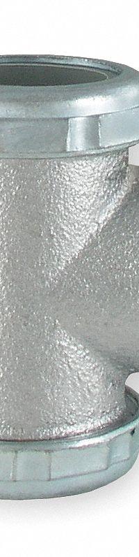 APPROVED VENDOR Tee: Brass, Chrome-Plated, Silver, 1 1/2 in_1 1/4 in Nominal Pipe Size, Slip (MPN 1PNU4). Key specifications — Finish: Chrome-Plated; Includes: Washers; Brand: APPROVED VENDOR; Connection Type: Slip.