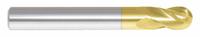 APPROVED VENDOR Ball End Mill: Carbide, TiN Coated, Double End, 4 Flute, 7/16" Mill Dia, 9/16" LOC (MPN 242-001111)
