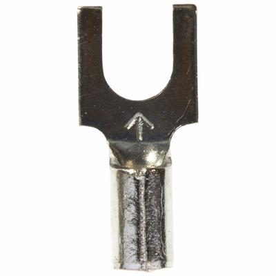 3M Fork Terminals: Bare, #8 Stud Size, 16 AWG – 14 AWG Wire Range, Block Fork - Non-Insulated Fork Terminals