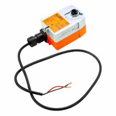 Damper Actuator: Dampers, On/Off, Spring Return, 22 in-lb, 24V AC/DC, Hardwired Plenum Rated Cables (MPN TFB24). Key specifications — Manufacturer Part Number: TFB24; Shaft Type: 1/4" to 1/2"; Shaft Rotation: CW/CCW; Stroke Degree: 0 to 95°; Plenum Rating: Plenum Rated; Power Rating: 5VA; Input Voltage: 24V AC/DC; Brand: BELIMO.